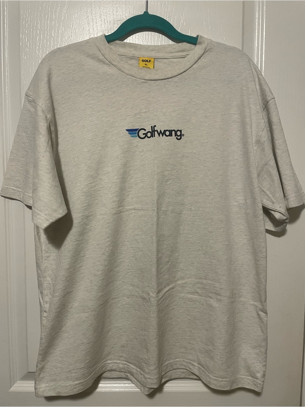 Golf Wang Cream Tee with Blue Logo
